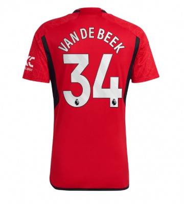 Manchester United Donny van de Beek #34 Replica Home Stadium Shirt 2023-24 Short Sleeve